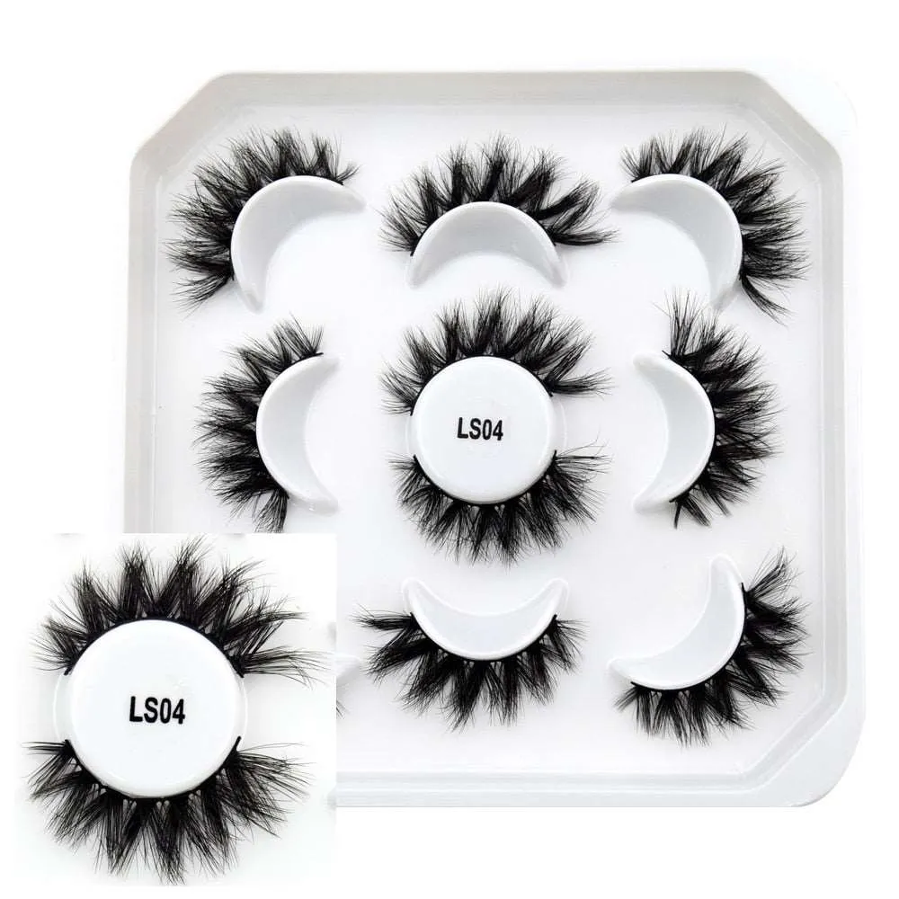 10 Pairs Mink Lashes Make Up Faux Hand Made Eyelashes Reusable Crisscross Q01