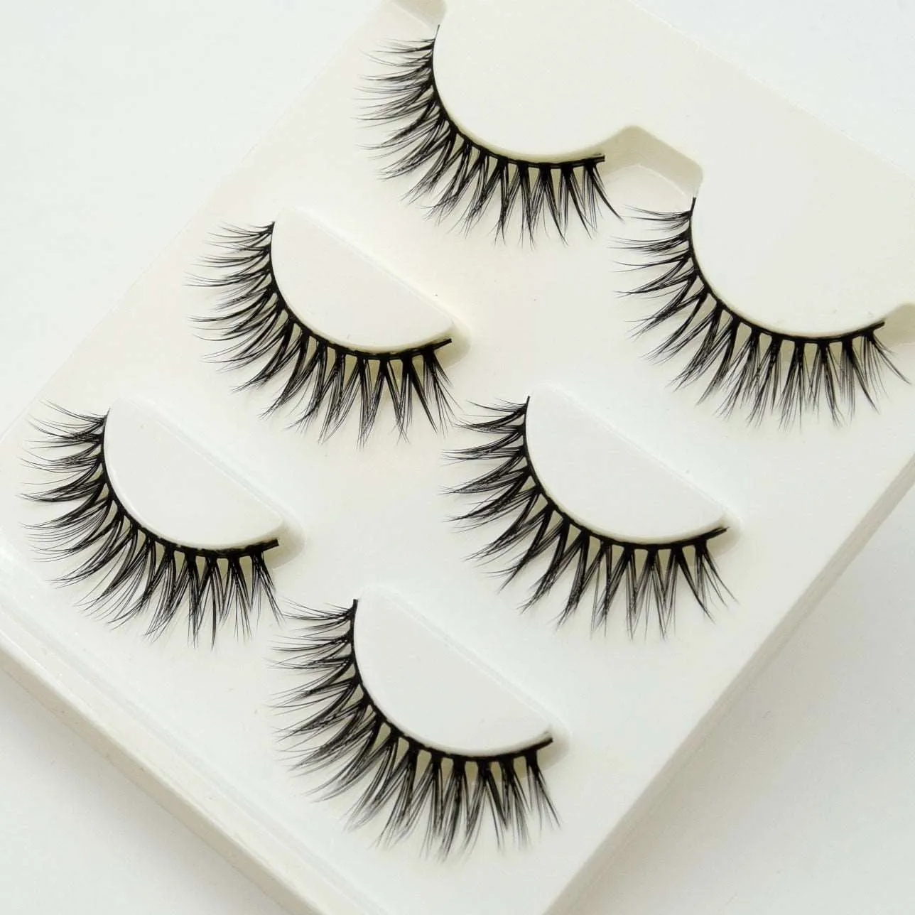 10 Pairs Mink Lashes Make Up Faux Hand Made Eyelashes Reusable Crisscross Q01