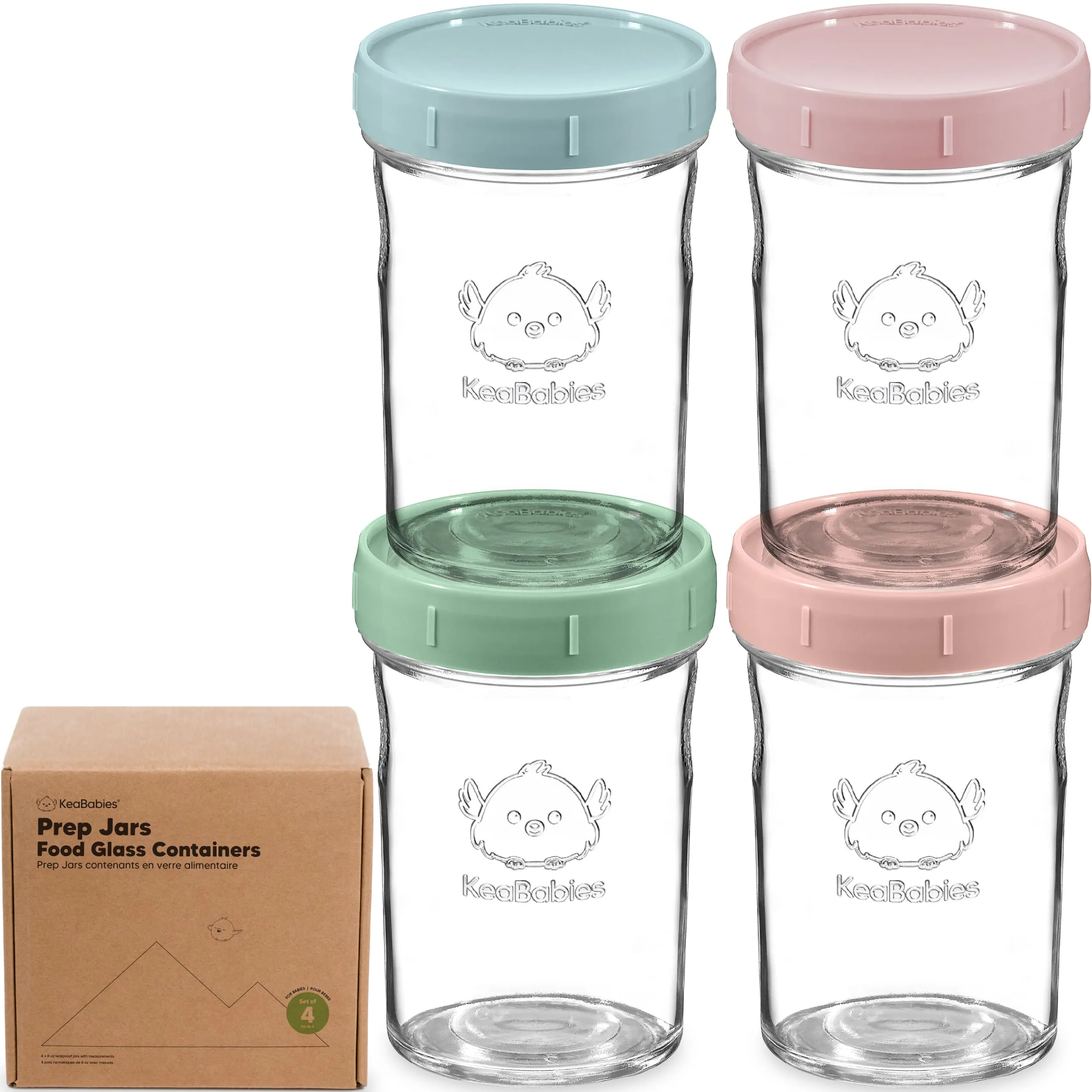 4-Pack Prep Jars Food Glass Containers (Musk Dusk)