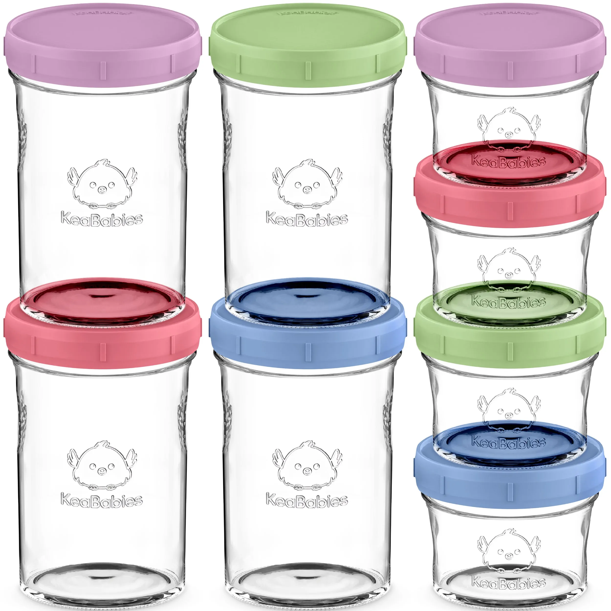 8-Pack Prep Jars Food Glass Containers (Nord)