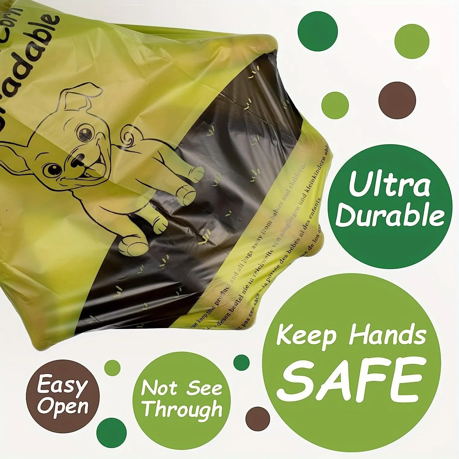 8-Roll Leak-Proof Dog Poop Bags