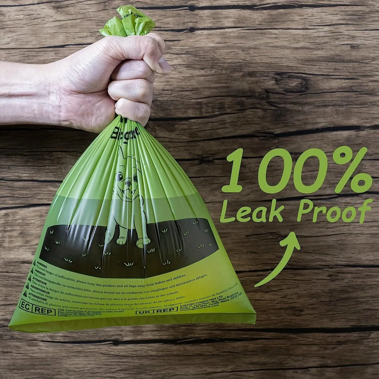 8-Roll Leak-Proof Dog Poop Bags