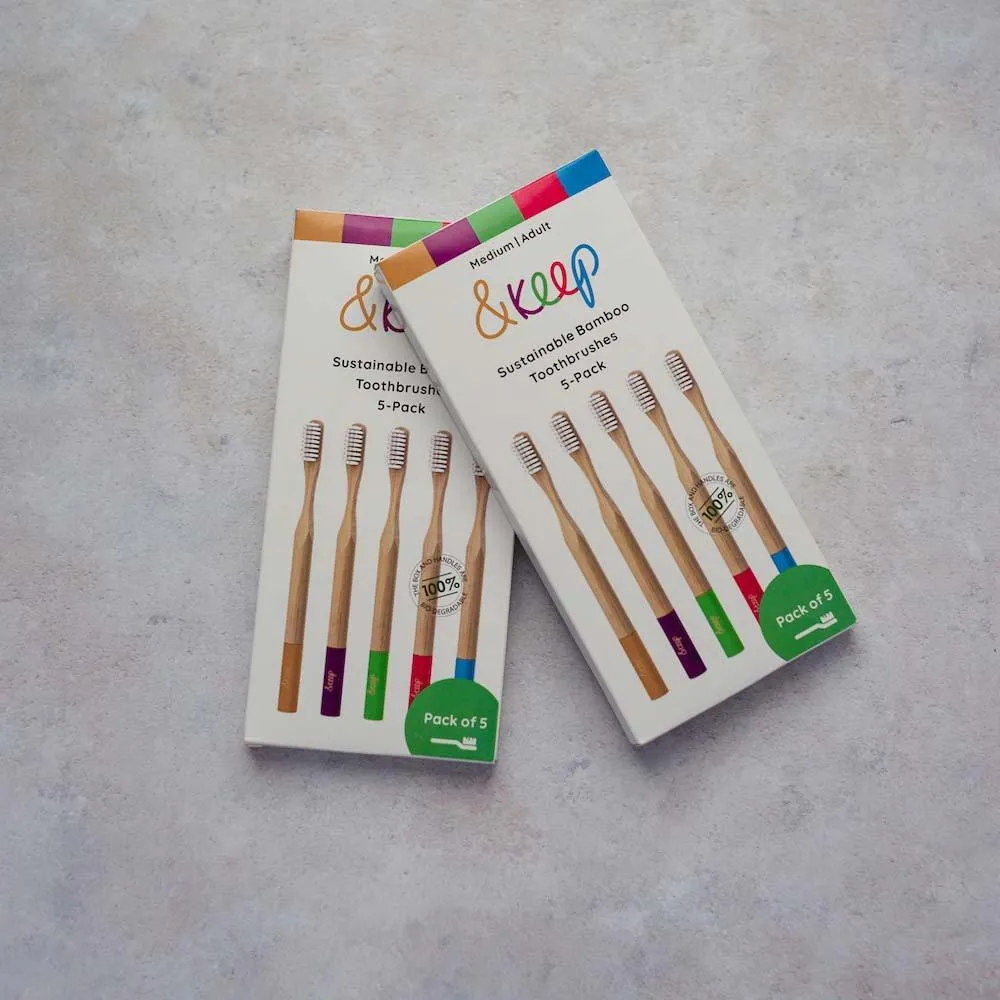 &Keep Bamboo Toothbrush - Pack of 5