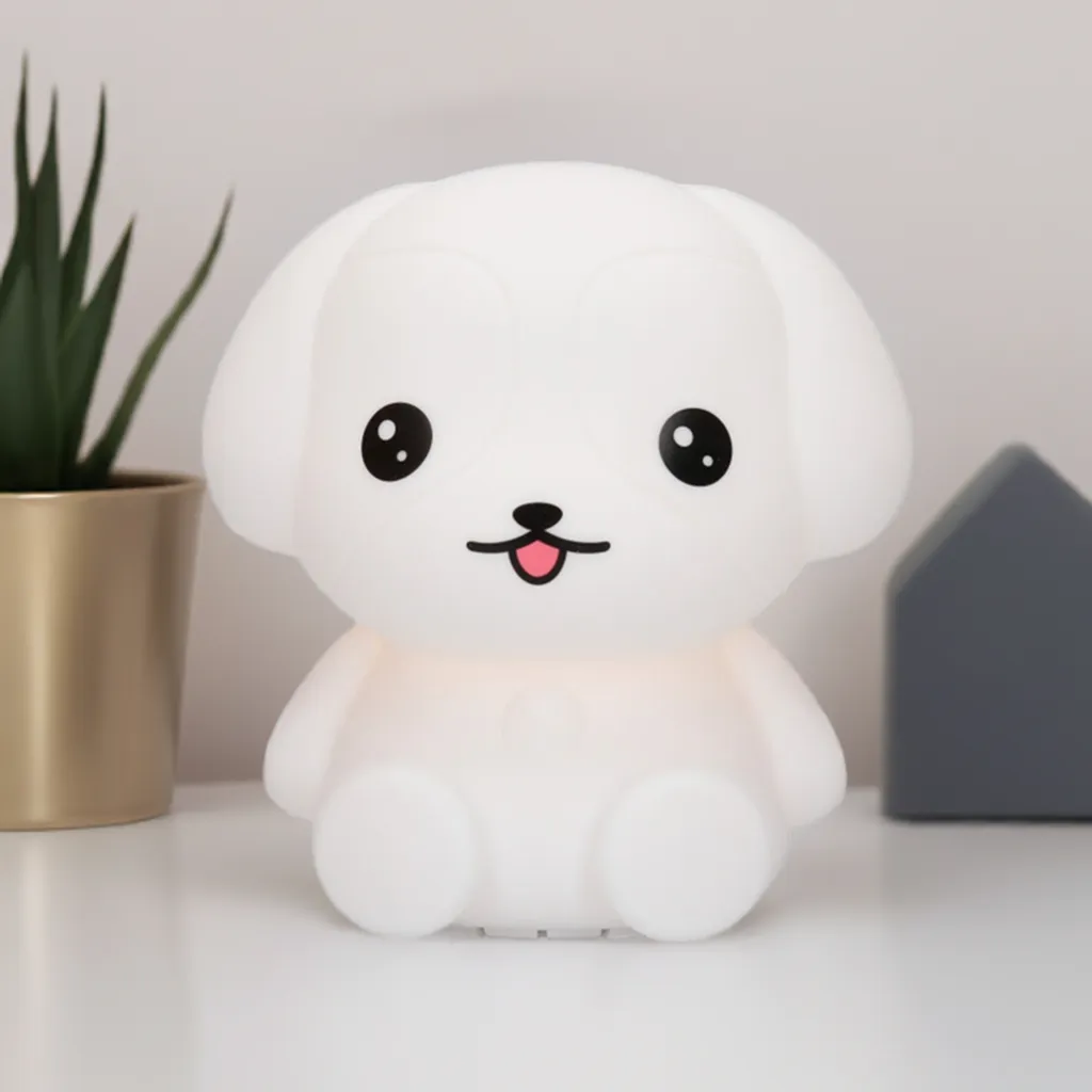 Around the Crib Lumi'noizies - Nelly the Puppy - Interactive Bluetooth Music Lamp for Nursery & Home