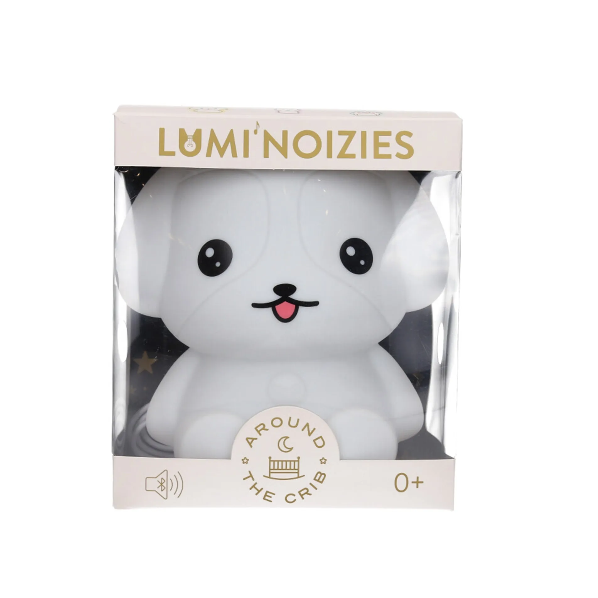 Around the Crib Lumi'noizies - Nelly the Puppy - Interactive Bluetooth Music Lamp for Nursery & Home