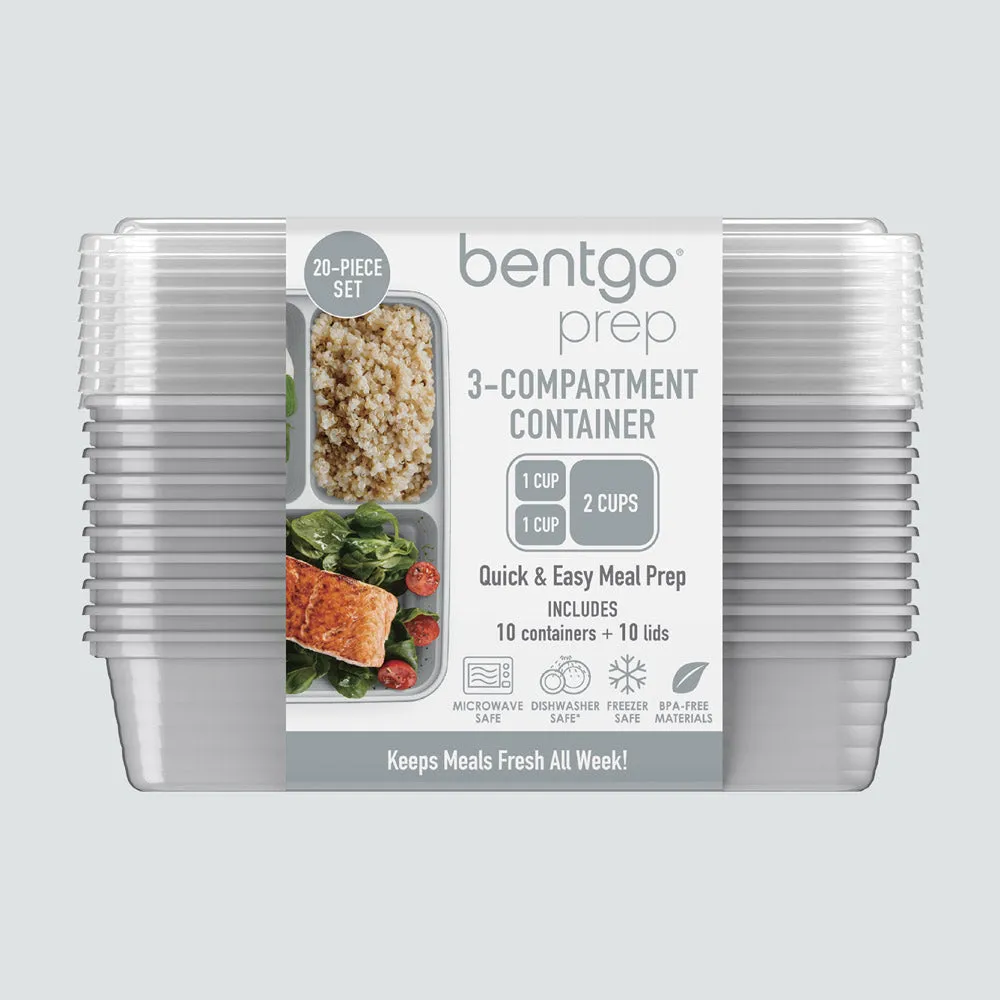 Bentgo Prep 3-Compartment Meal Prep Containers