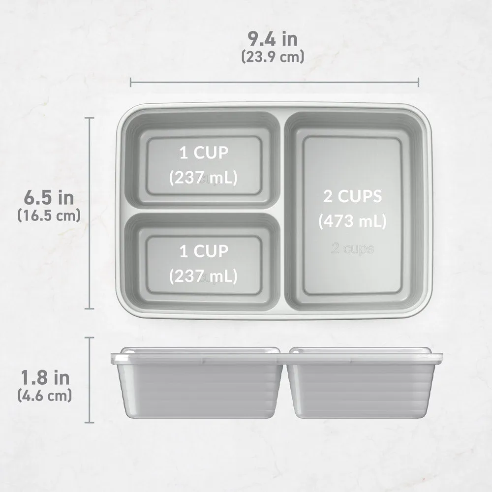 Bentgo Prep 3-Compartment Meal Prep Containers