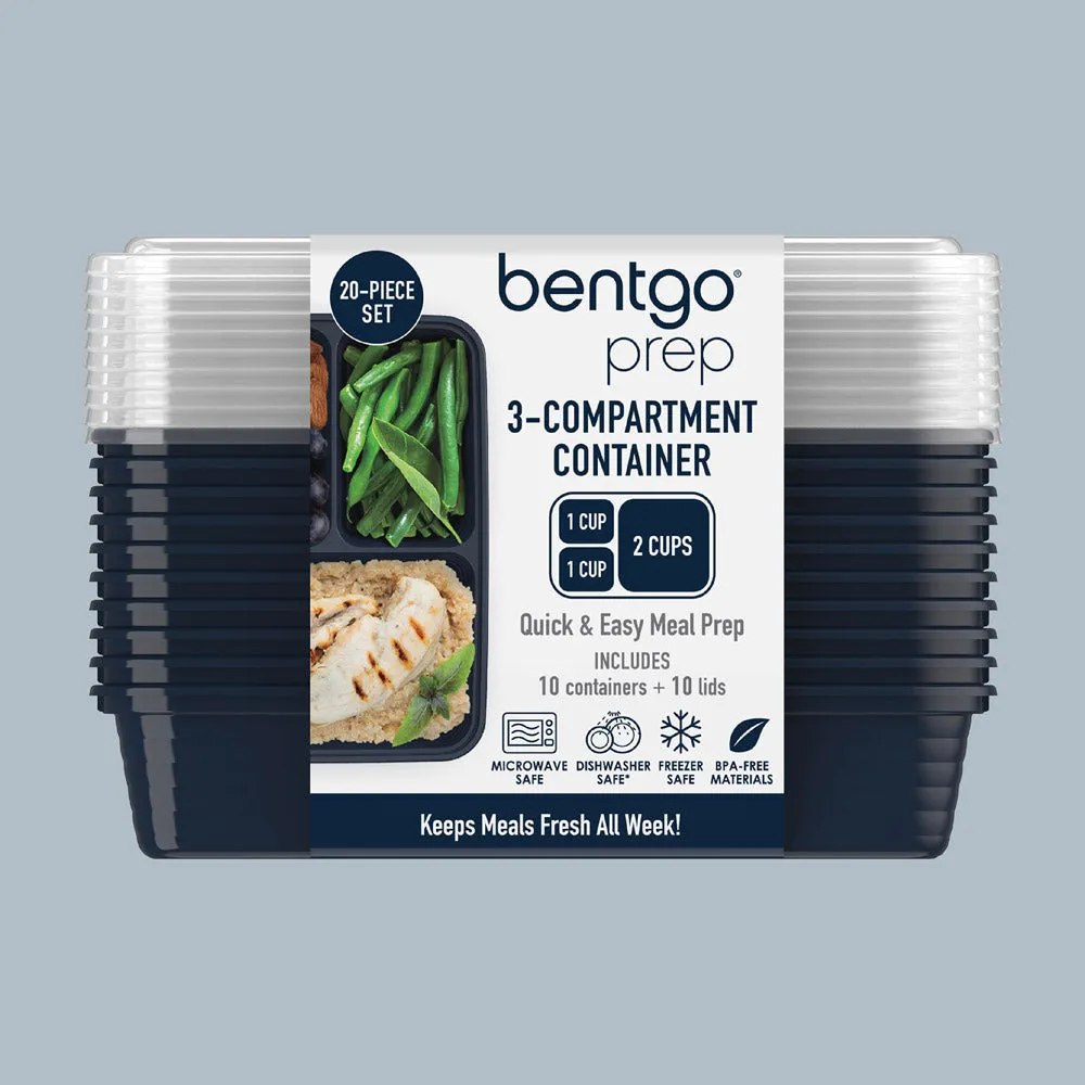 Bentgo Prep 3-Compartment Meal Prep Containers