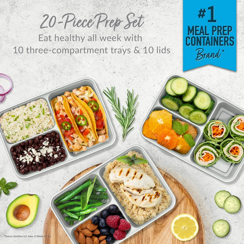 Bentgo Prep 3-Compartment Meal Prep Containers