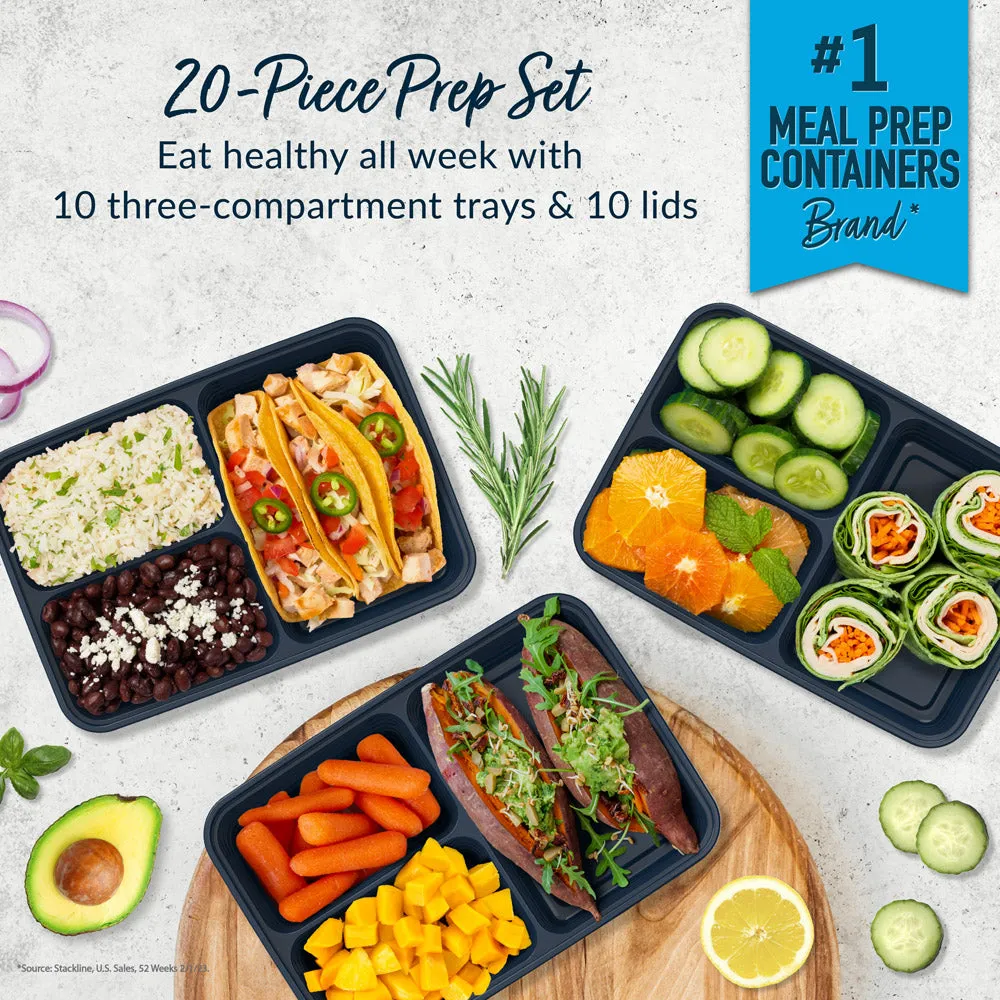 Bentgo Prep 3-Compartment Meal Prep Containers