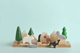 Birch Polar Set Of 6 Toys for Kids | Eco-Friendly Wooden Arctic Figures