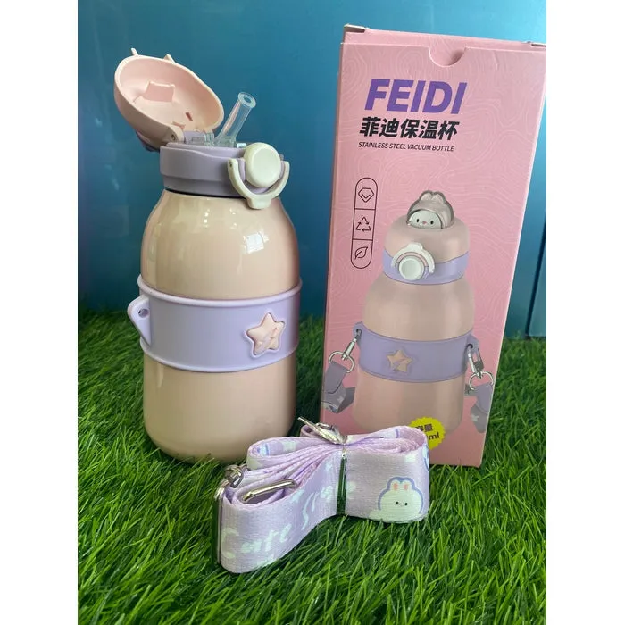 Cartoon Design Hot and Cold Water Bottle for Kids - Double Walled Vacuum Insulated Stainless Steel Bottle