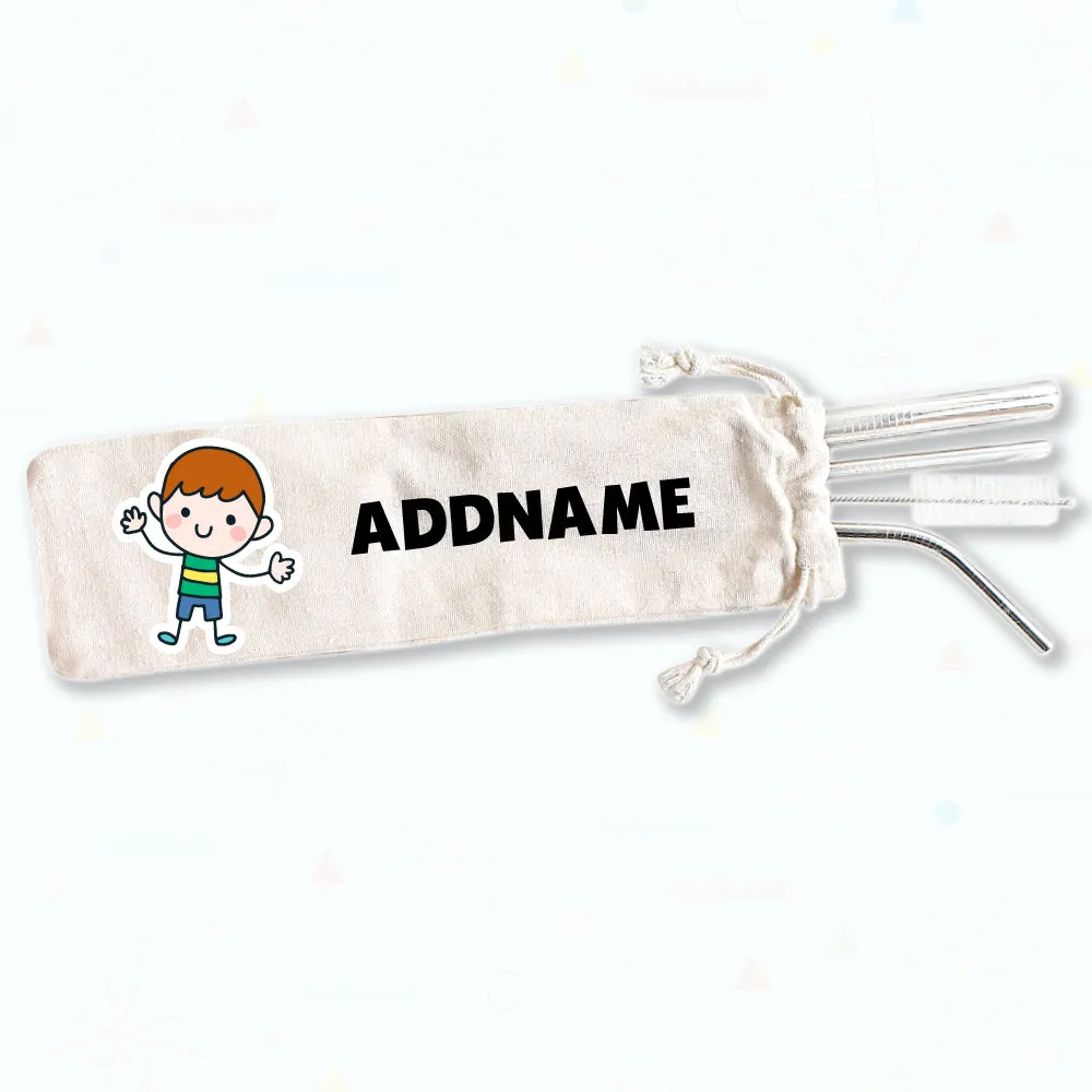 Children Eco-friendly Reusable Straw Set [FREE Custom Add Name]