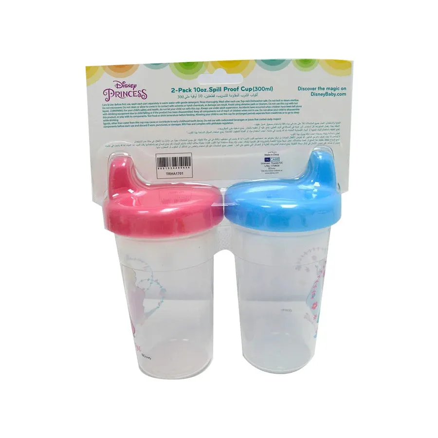 Disney BPA Free Baby Sippy Cup, 12 Months , 300ML, Pack of 2 - Princess - Mix