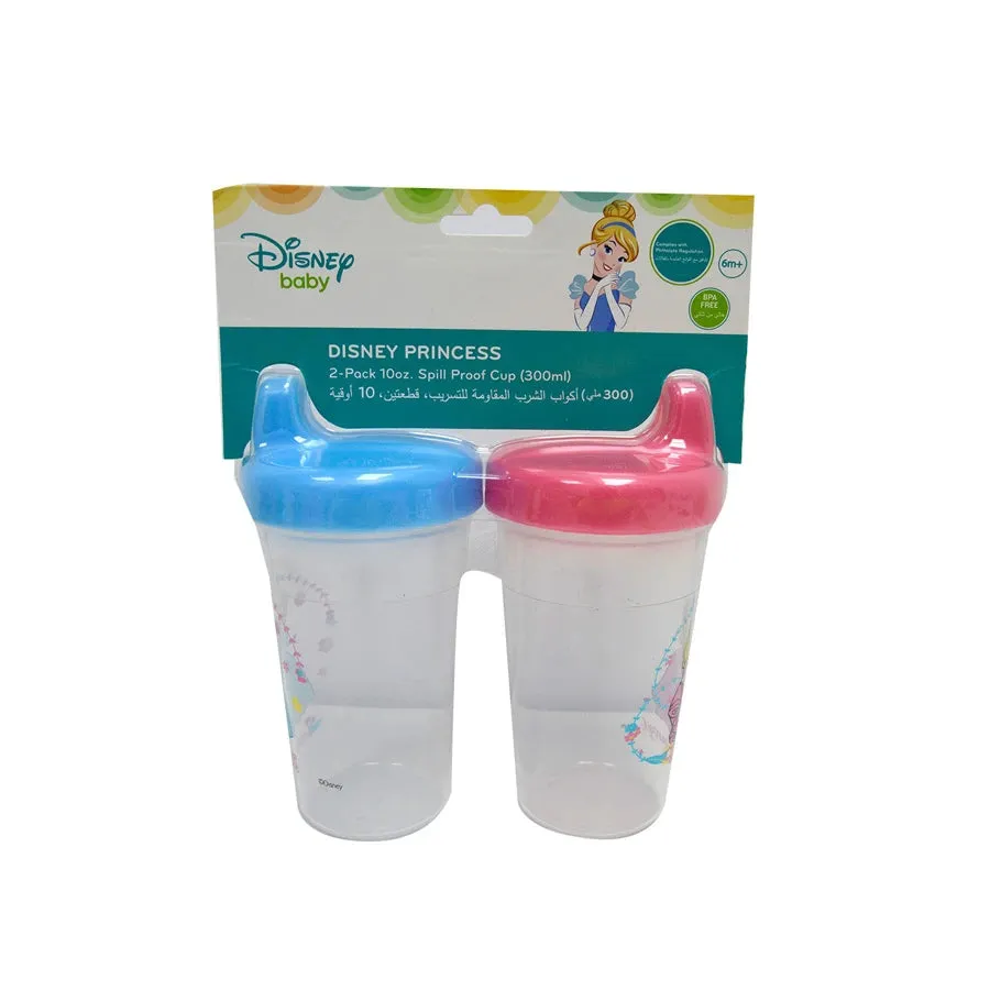 Disney BPA Free Baby Sippy Cup, 12 Months , 300ML, Pack of 2 - Princess - Mix