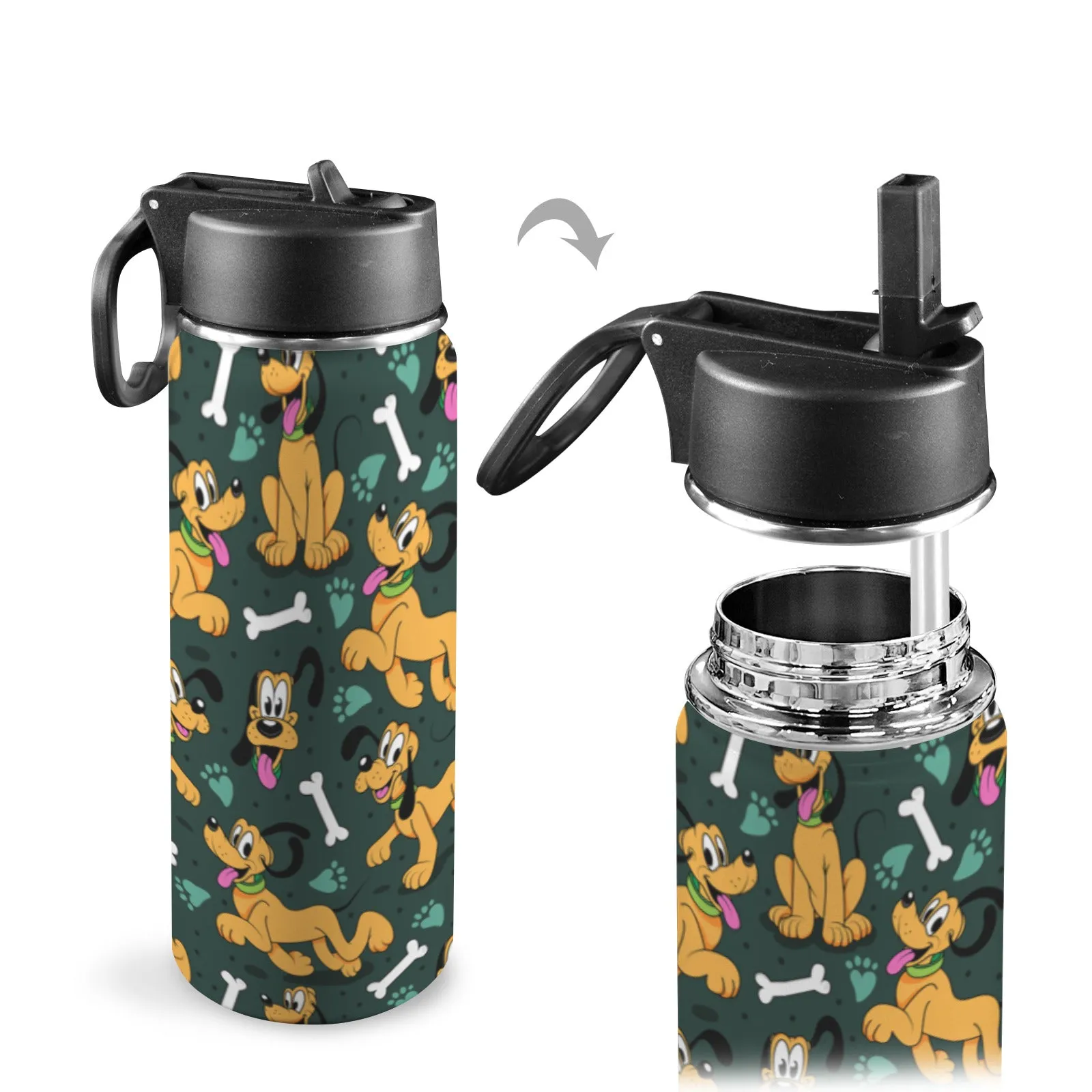 Disney Pluto Life Is Better With A Dog Insulated Water Bottle