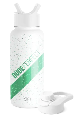 Dude Perfect Summit Water Bottle with Straw Lid and Chug Lid