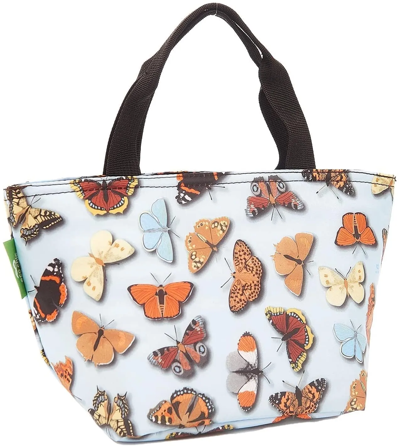 Eco Chic Lightweight Foldable Lunch Bag (Wild Butterflies Blue)