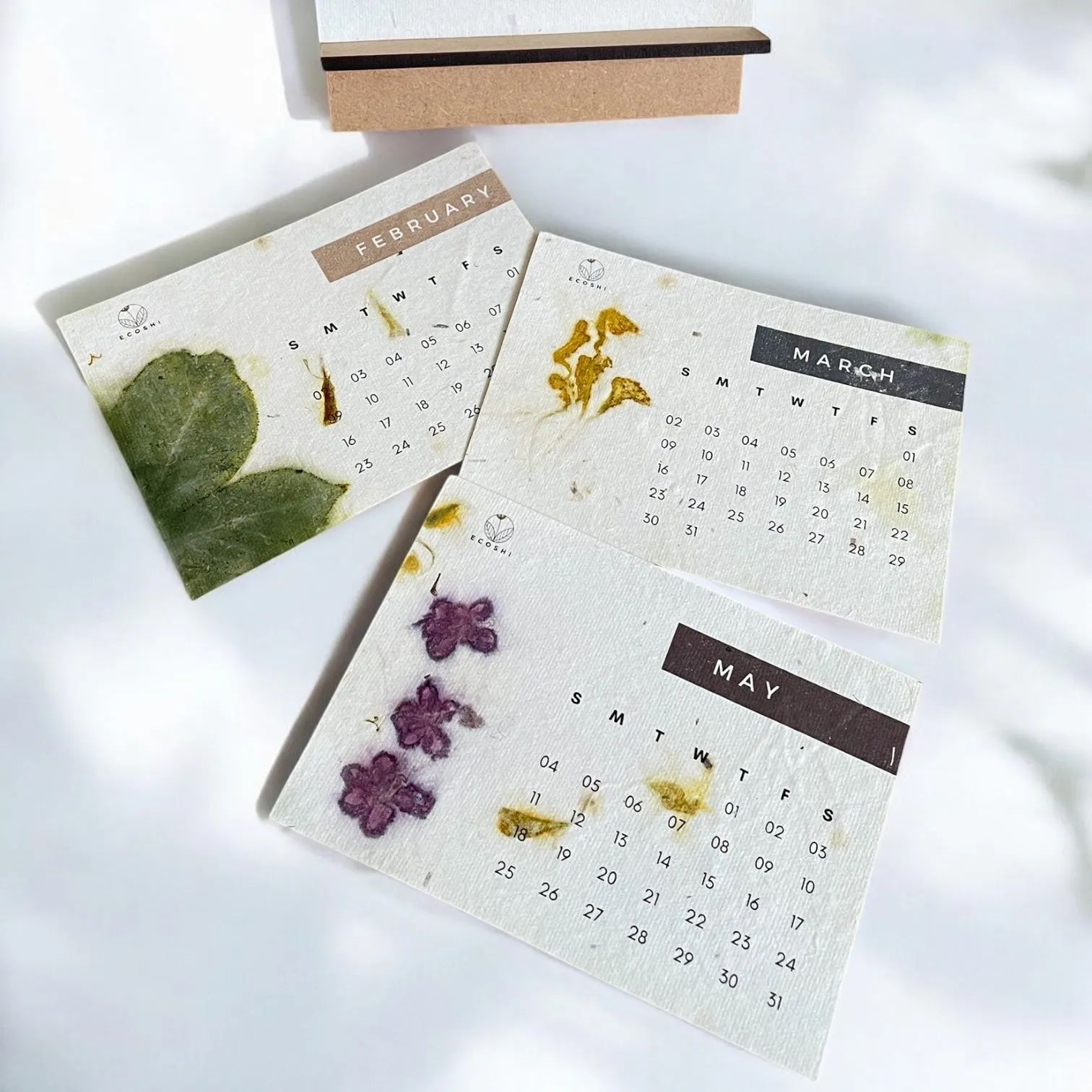 ECOSHI Eco-Printed Desk Calendar 2025