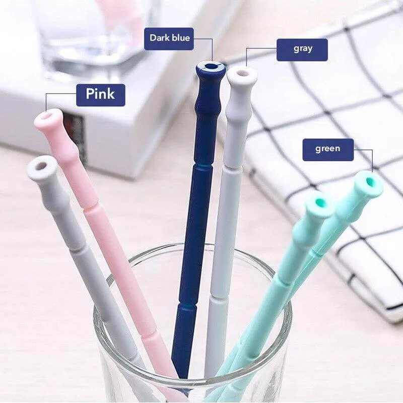 Foldable Reusable Silicone Straw