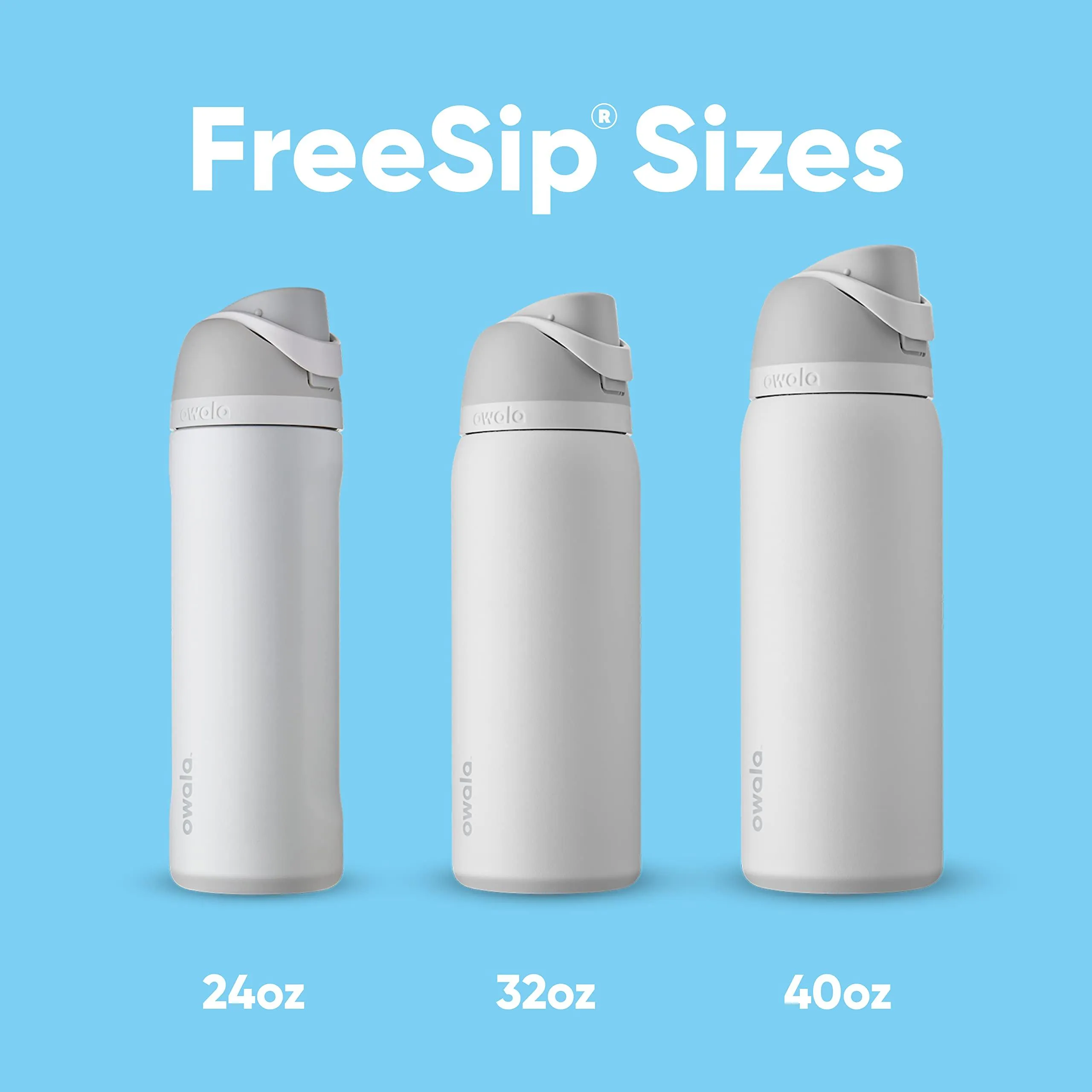 FreeSip Insulated Stainless Steel Water Bottle with Straw