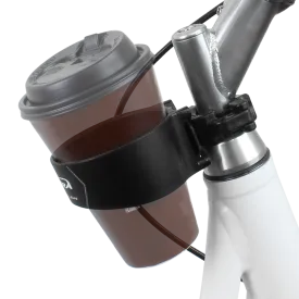 IBERA Black Handlebar Cup Holder with Bar Clamp Mount | IB-CB1