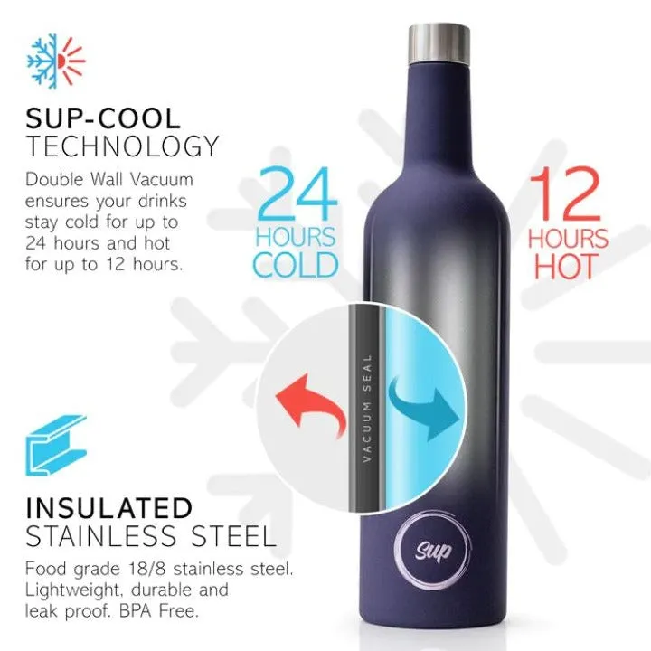 Insulated Wine Bottle - Various Colours