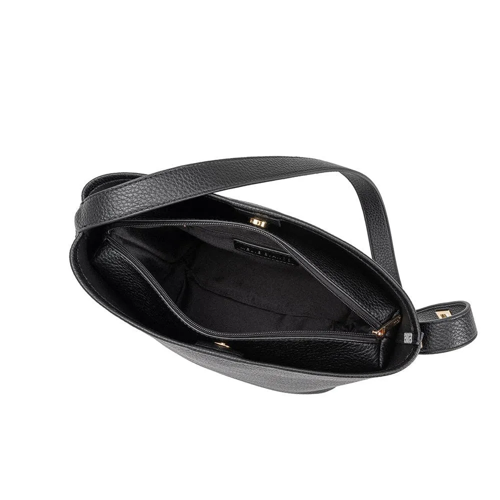 Irina Black Recycled Vegan Shoulder Bag