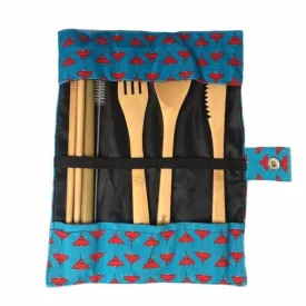 Java Road Lamps Bamboo Cutlery Set by Liz Fry Design