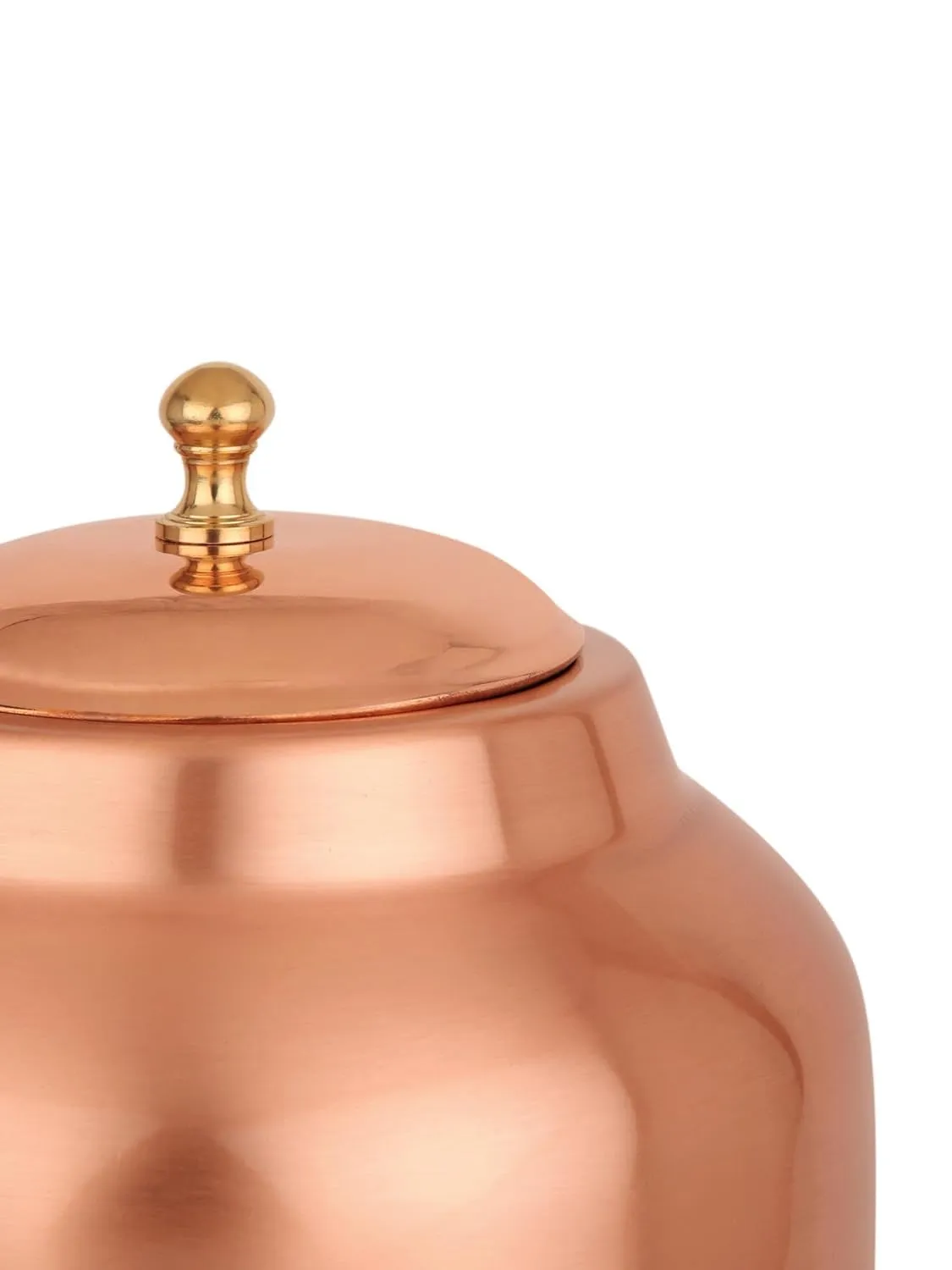 Kuber Industries 8L Leak-Proof Copper Dispenser, Water Storage Containers with Tap | Lightweight & Biodegradable Tambe Ka Matka for Home & Kitchen | Copper Utensils for Kitchen | Copper