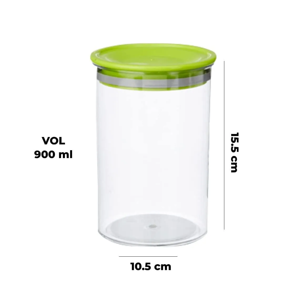 Kuber Industries Airtight Kitchen Container Set | 100% BPA Free, Food Grade Virgin Plastic | Multipurpose, Freezer Safe & Durable | Container for Kitchen Storage Set of 3 | Transparent (Pack Of 4)