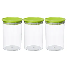 Kuber Industries Airtight Kitchen Container Set | 100% BPA Free, Food Grade Virgin Plastic | Multipurpose, Freezer Safe & Durable | Container for Kitchen Storage Set of 3 | Transparent