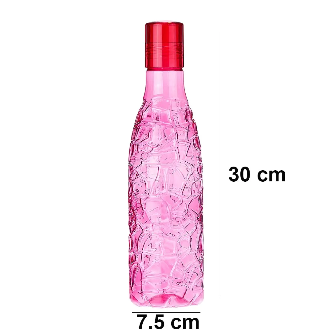 Kuber Industries BPA-Free Plastic Water Bottle | Leak Proof, Firm Grip, 100% Food Grade Plastic Bottles | For Home, Office, School & Gym|Unbreakable, Freezer Proof, Water Bottle|Pack of 6-Multicolour