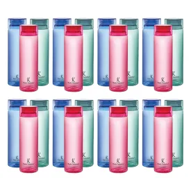 Kuber Industries BPA Free Plastic Water Bottles | Breakproof, Leakproof, Food Grade PET Bottles | Water Bottle for Kids & Adults | Plastic Bottle Set of 6 |Assorted (Pack of 4)