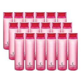 Kuber Industries BPA Free Plastic Water Bottles | Breakproof, Leakproof, Food Grade PET Bottles | Water Bottle for Kids & Adults | Plastic Bottle Set of 6 |Pink (Pack of 3)