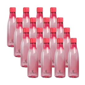 Kuber Industries BPA Free Plastic Water Bottles | Unbreakable, Leak Proof, 100% Food Grade Plastic | For Kids & Adults | Refrigerator Plastic Bottle Set of 4|PINK (Pack Of 4)