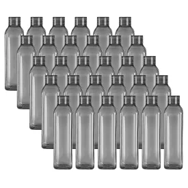 Kuber Industries BPA Free Plastic Water Bottles | Unbreakable, Leak Proof, 100% Food Grade Plastic | For Kids & Adults | Refrigerator Plastic Bottle Set of 6|Grey (Pack Of 5)