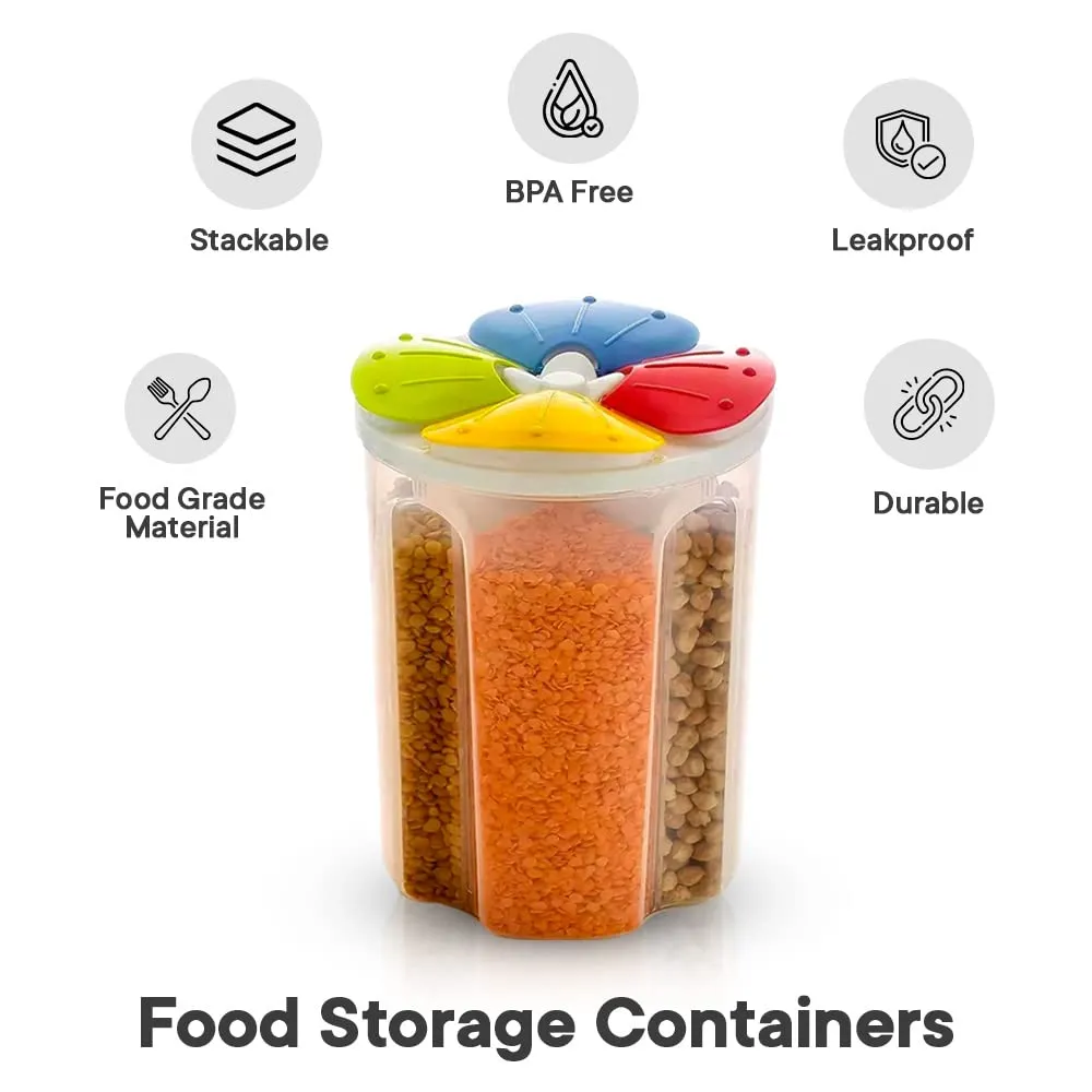 Kuber Industries Container Set Combo | 4 in 1 Air Tight Storage Container (2500ml) and Kitchen Containers Set of 24 (200ml, 500ml and 1000ml) | For Food Grain & Fridge Storage |Food Kitchen Organizer