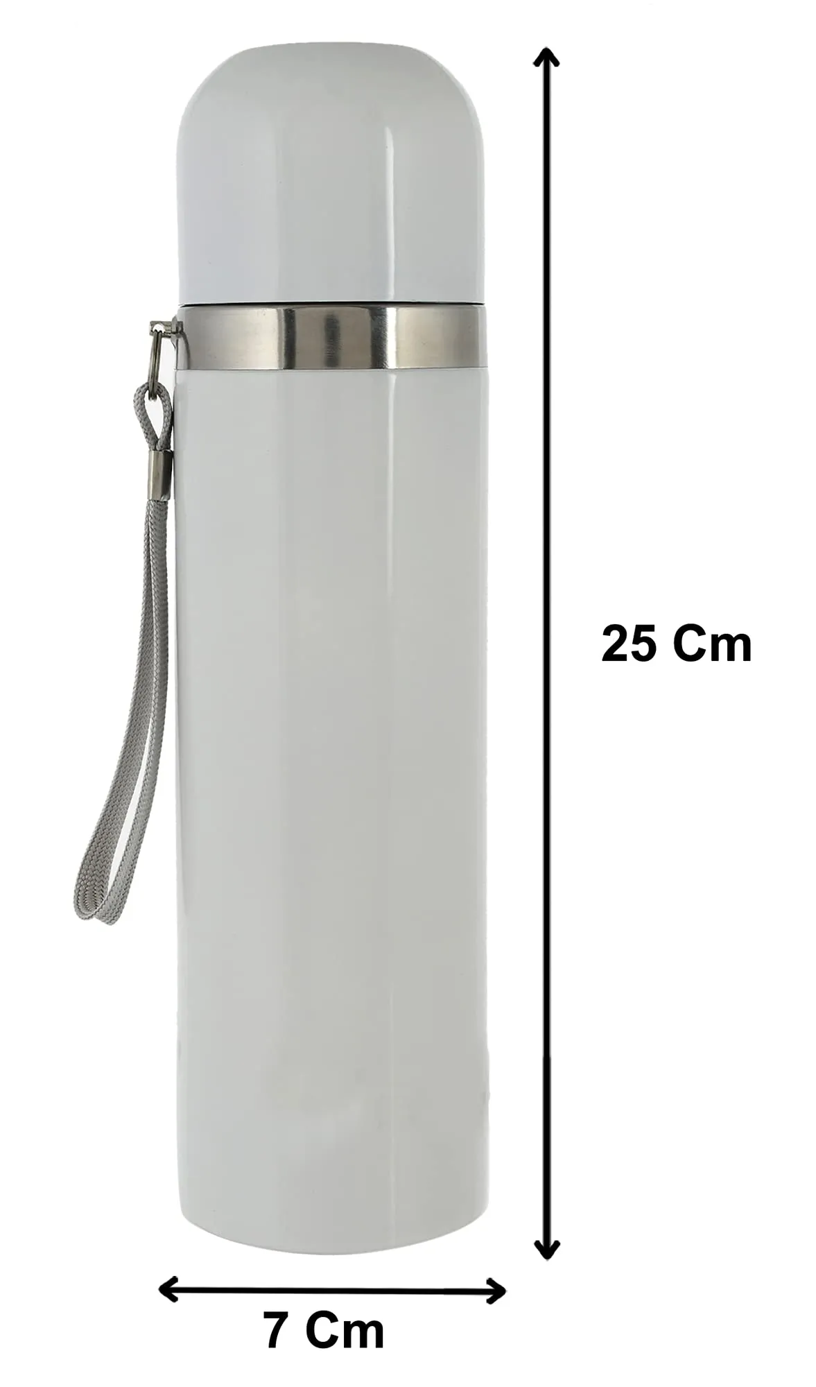 Kuber Industries Insulated Double Wall Stainless Steel Leak Proof BPA Free Water Bottle/Flask, 500ml (White)