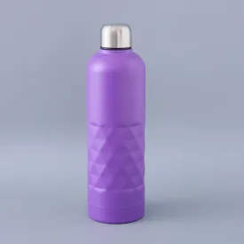 Kuber Industries Pack of 4 Vacuum Insulated Water Bottle | Stainless Steel Sipper Bottle with Handle | Hot & Cold Water Bottle | Leakproof, BPA Free, Rustproof | 750 ML | Purple