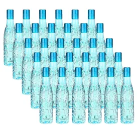 Kuber Industries Set of 6 Plastic Water Bottle | 1 Litre Round Plastic Water Bottle | Refrigerator Safe and BPA free PET Water Bottle |Perfect For School College Work Gym | Pack of 5 | Blue