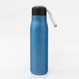 Kuber Industries Water Bottle | Vacuum Insulated Travel Bottle | Hot & Cold Water Bottle | Water Bottle with Carry Handle | Thermos Flask for Gym Bottle | MYZ-230805C | 550 ML | Blue