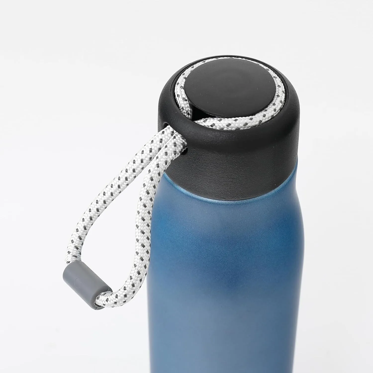 Kuber Industries Water Bottle | Vacuum Insulated Travel Bottle | Hot & Cold Water Bottle | Water Bottle with Carry Handle | Thermos Flask for Gym Bottle | MYZ-230805C | 550 ML | Blue