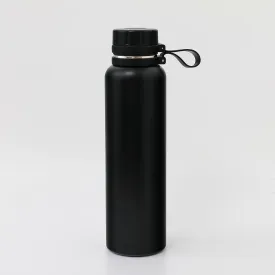 Kuber Industries Water Bottle | Vacuum Insulated Travel Bottle | Hot & Cold Water Bottle | Water Bottle with Handle | Thermos Flask for Gym Bottle | MYZ-230803A | 1100 ML | Black