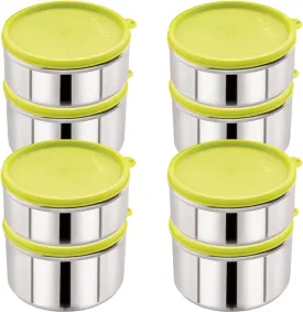 Magnus Steam Lock Airtight and Leakproof Food Storage Stainless Steel Containers Set of 4 ( 2 x 250ml, 2 x650ml) | Airtight & Leakproof Lid | Highly Durable & Sturdy