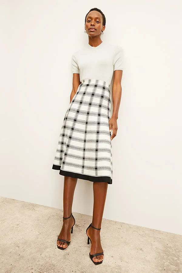 Marlowe Skirt - Eco 365Knit :: Bold Check