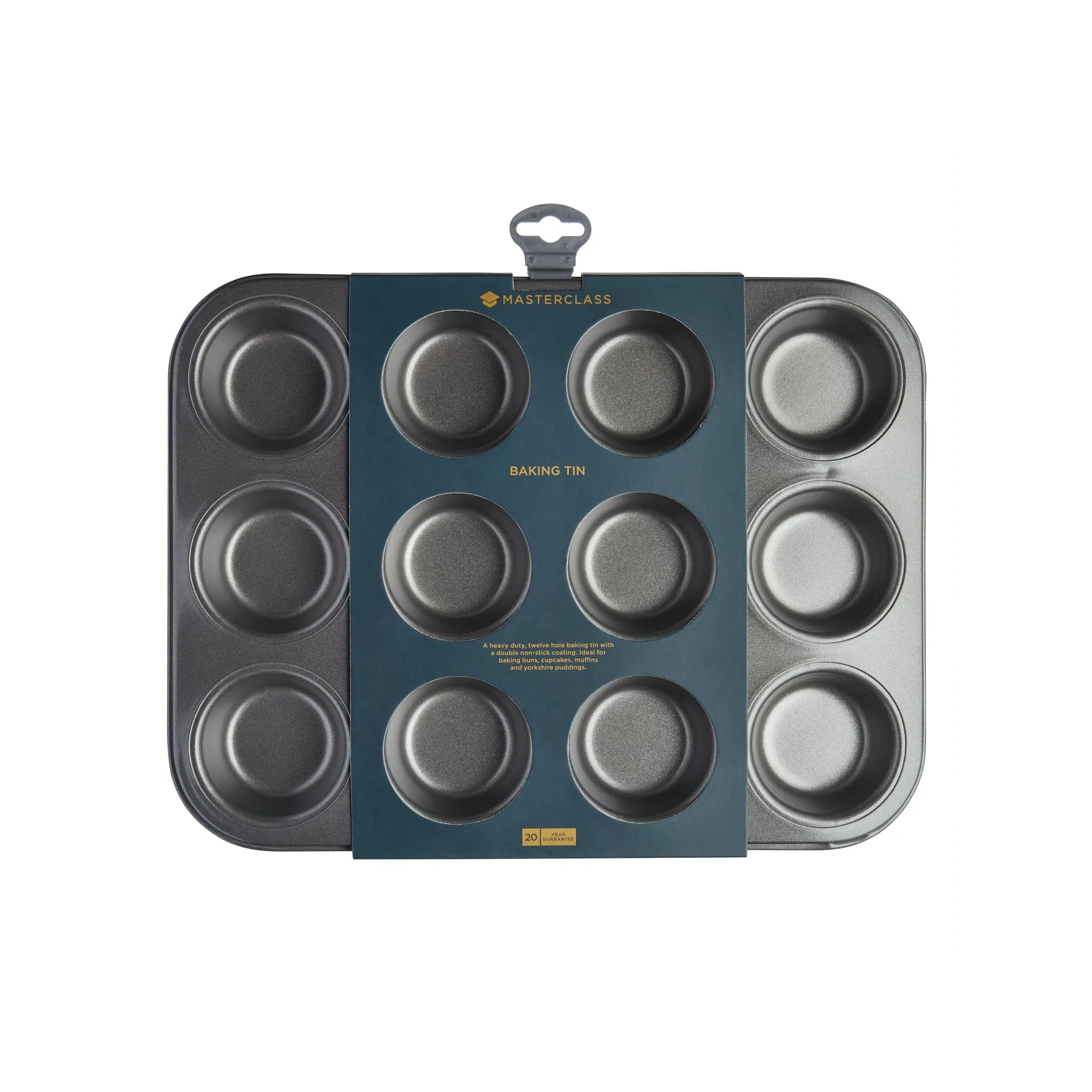 MasterClass Non-Stick 12 Hole Deep Baking Pan