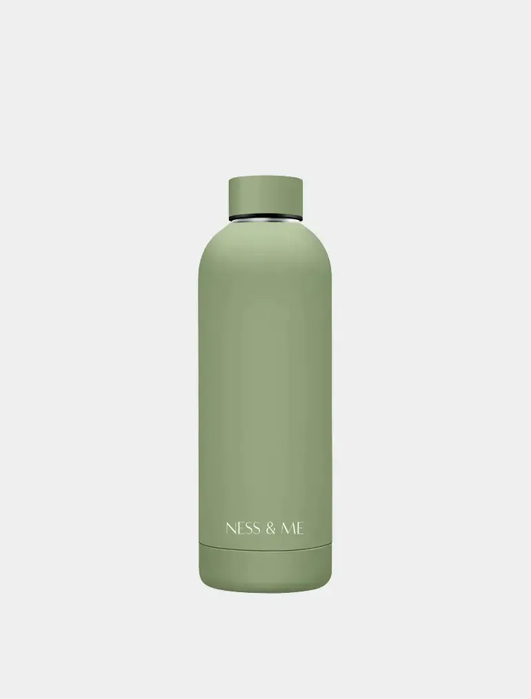 Matte Matcha Green 500ml Stainless Steel Water Bottle