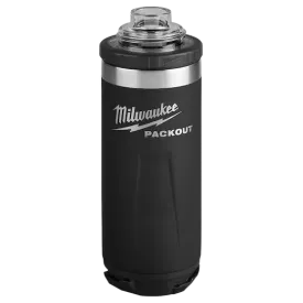 Milwaukee 48-22-8382B PACKOUT™ 18 oz 18/8 Stainless Steel Black Insulated Bottle with Chug Lid