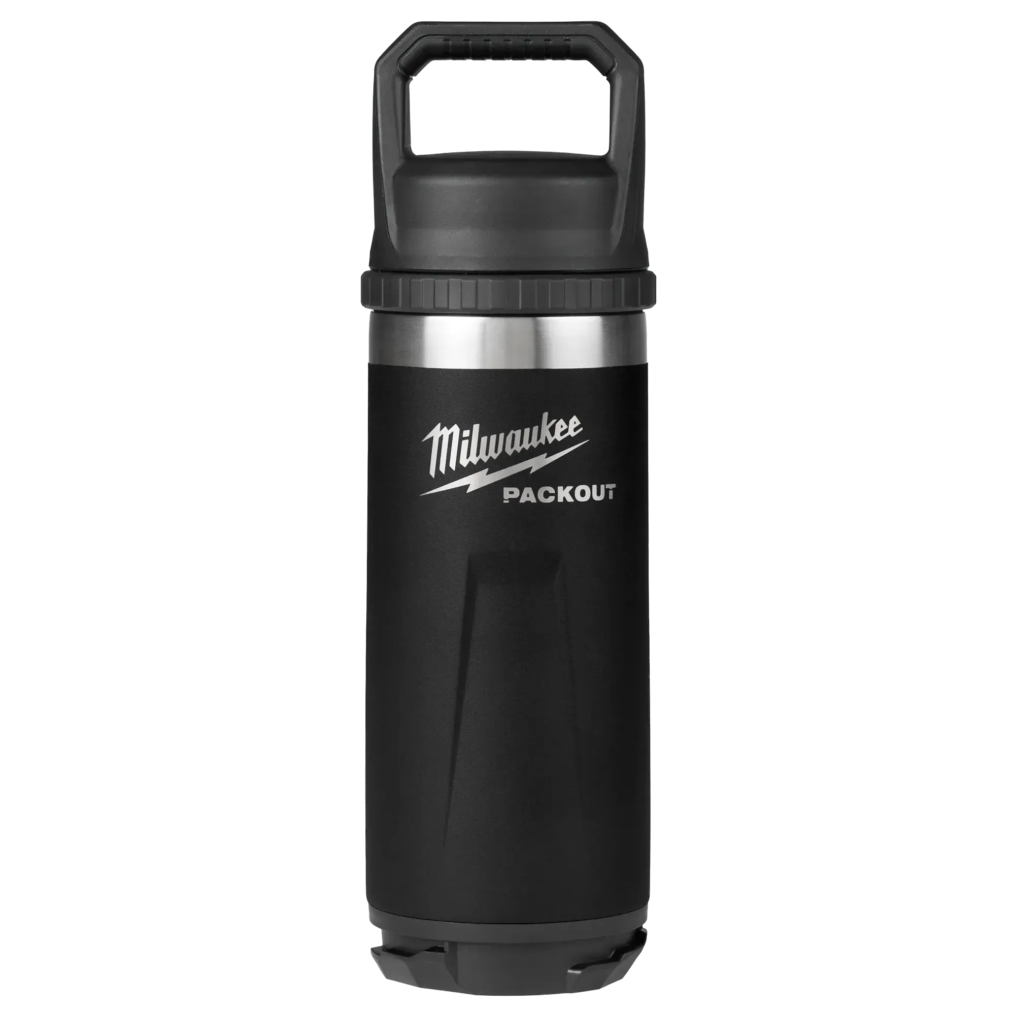 Milwaukee 48-22-8382B PACKOUT™ 18 oz 18/8 Stainless Steel Black Insulated Bottle with Chug Lid